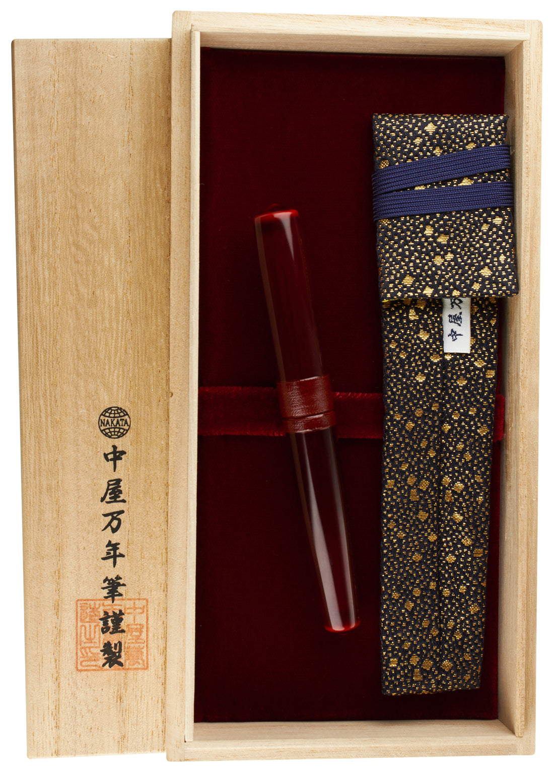 Nakaya Piccolo Cigar String Rolled Aka-tamenuri - nibs.com