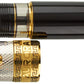Aurora Optima Black Resin Silver Cap - nibs.com