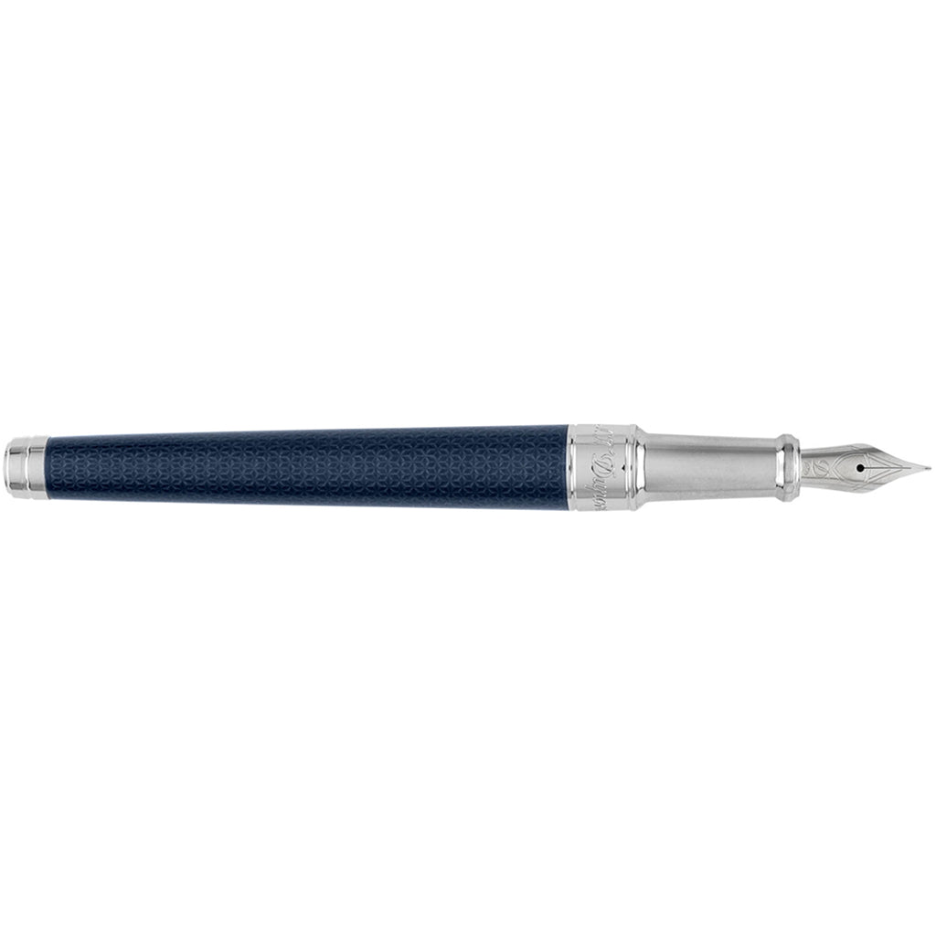 S.T. Dupont Line D Medium Blue Guilloché - nibs.com