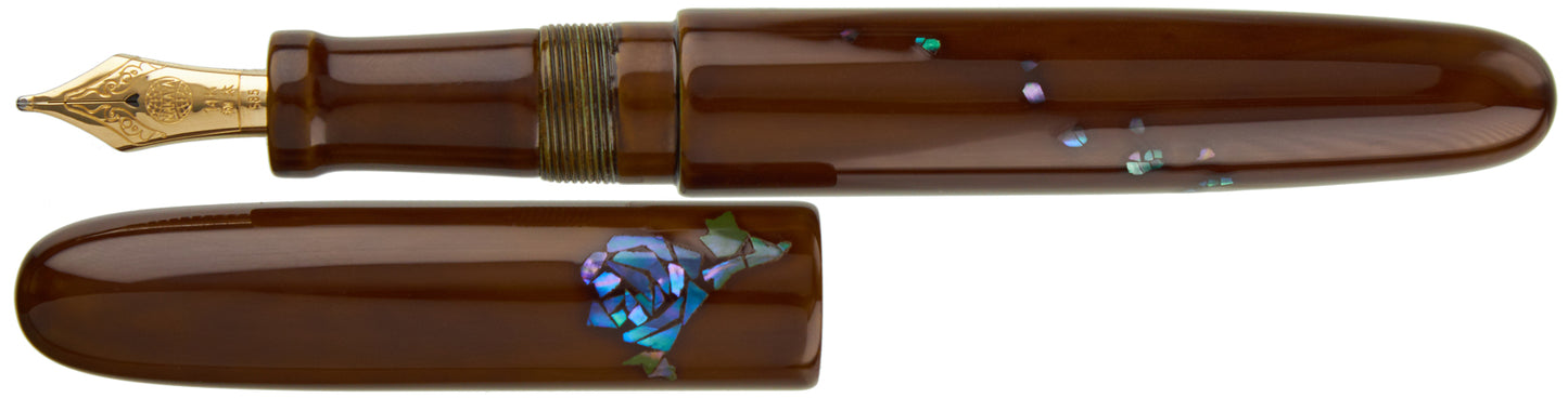 Nakaya 17mm Portable Cigar Blue Rose with Raden - nibs.com