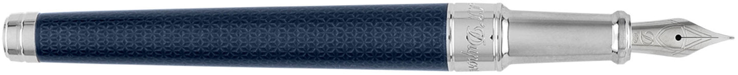 S.T. Dupont Line D Medium Blue Guilloché - nibs.com