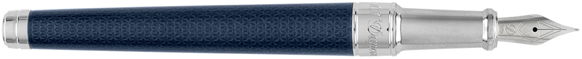 S.T. Dupont Line D Medium Blue Guilloché - nibs.com