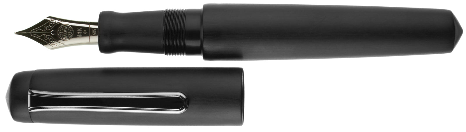 Nakaya Piccolo Writer Matte Black Hairline - nibs.com