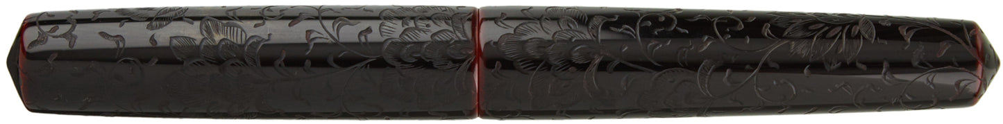 Nakaya Piccolo Cigar Housoge Kuro-tamenuri Charcoal - nibs.com