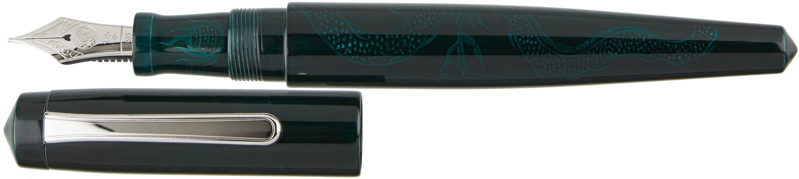 Nakaya Naka-ai Writer Ascending Dragon Ao-tamenuri - nibs.com