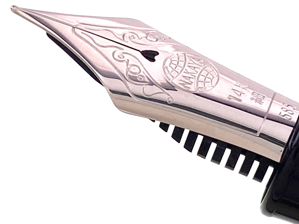 Nakaya Briarwood Deep Gloss Chinkin Arabesque Platinum - nibs.com