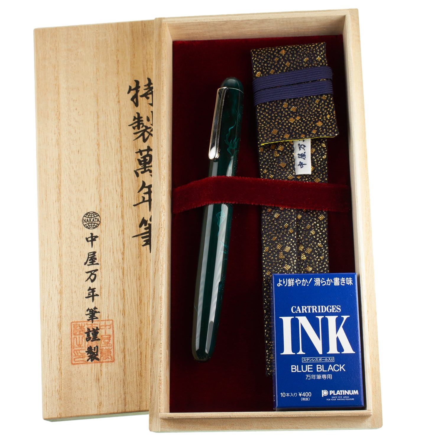 Nakaya Portable Writer Ascending Dragon Ao-tamenuri - nibs.com