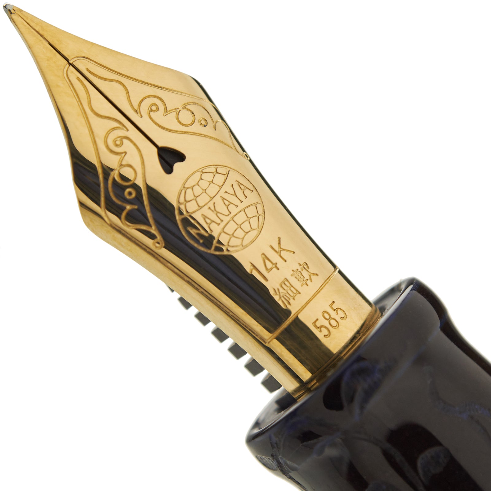 Nakaya Piccolo Cigar Housoge Kikyo-tamenuri Charcoal - nibs.com