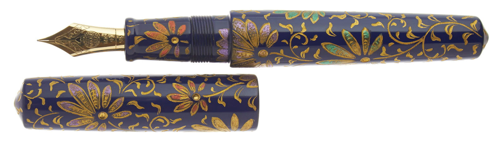 Nakaya Piccolo Cigar Chinkin Palmet Kikyo Colored Powders - nibs.com