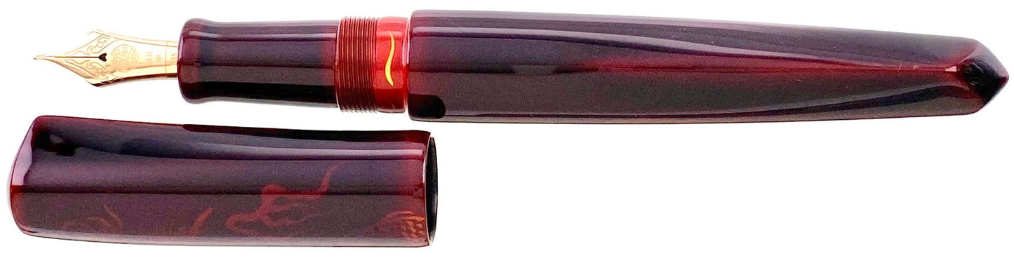 Nakaya Dorsal Fin Version 2 Ascending Dragon Aka-tamenuri - nibs.com