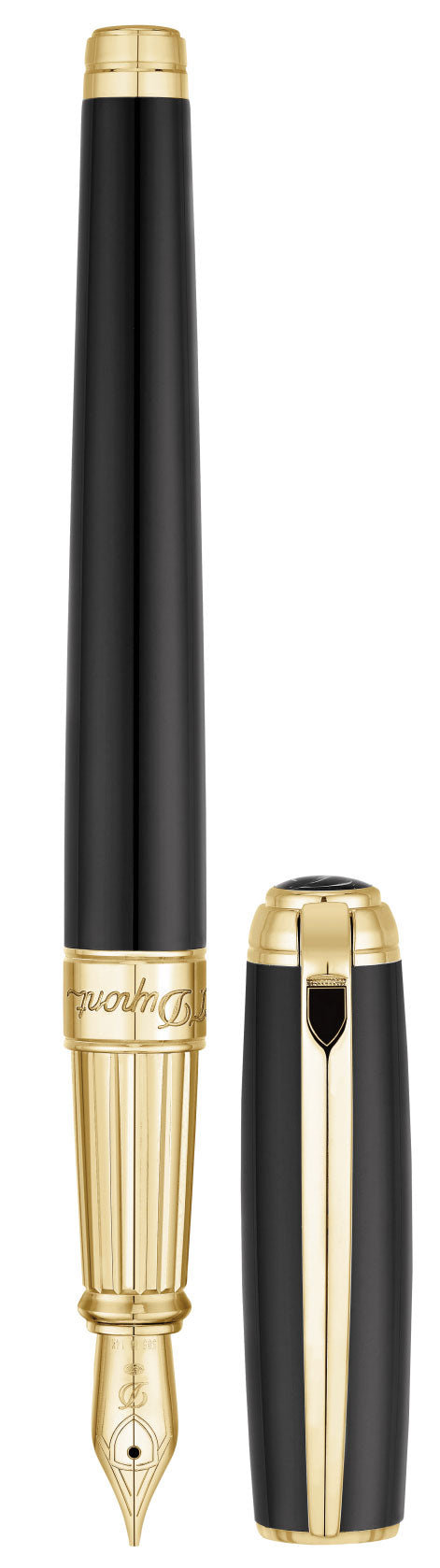 S.T. Dupont Line D Large Black Gold - nibs.com