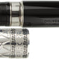Aurora Riflessi Sterling Silver Cap Black Barrel - nibs.com