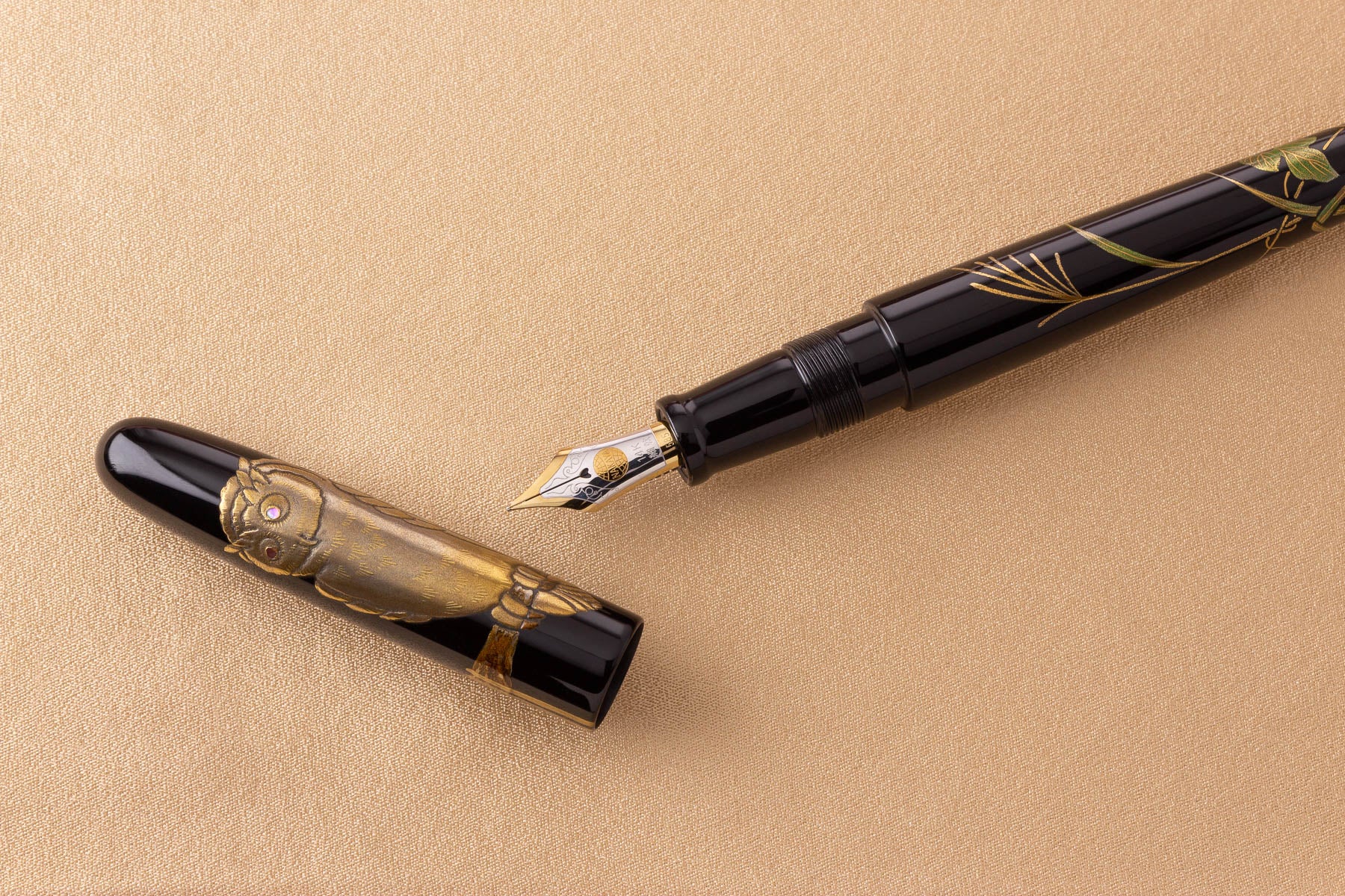 Nakaya Portable Cigar Maki-e Owl - nibs.com