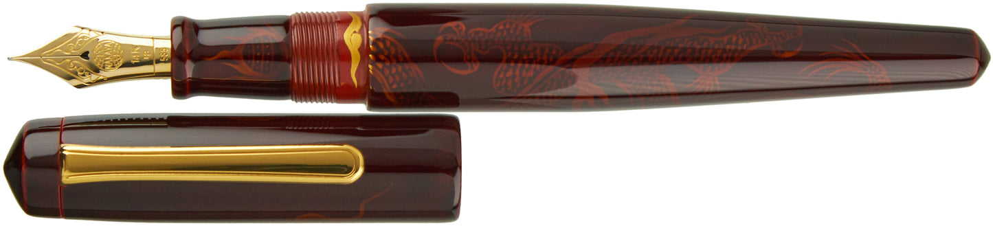 Nakaya Naka-ai Writer Ascending Dragon Aka-tamenuri - nibs.com