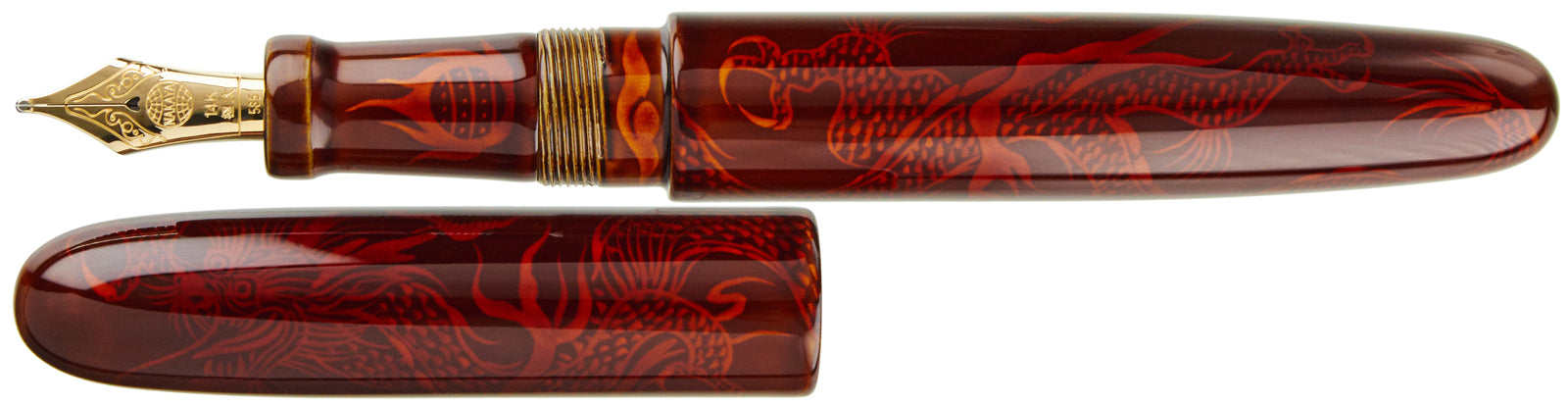 Nakaya 17mm Portable Cigar Ascending Dragon Heki-tamenuri - nibs.com