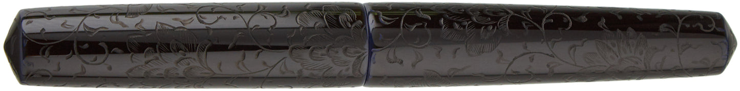 Nakaya Piccolo Cigar Housoge Kikyo-tamenuri Charcoal - nibs.com