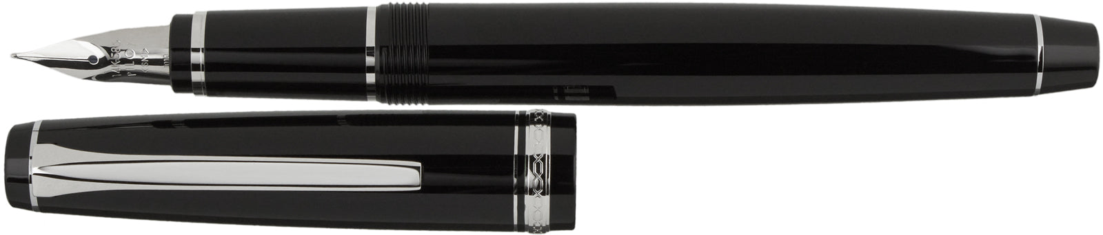 Pilot Falcon Resin Black Rhodium - nibs.com
