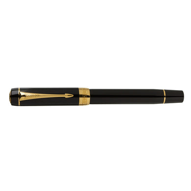 Parker DuoFold International 万年筆 18K Parker Duofold International Blue Marble – 18k Medium Nib - Pen Realm