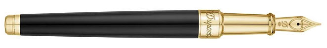 S.T. Dupont Line D Medium Black Gold - nibs.com