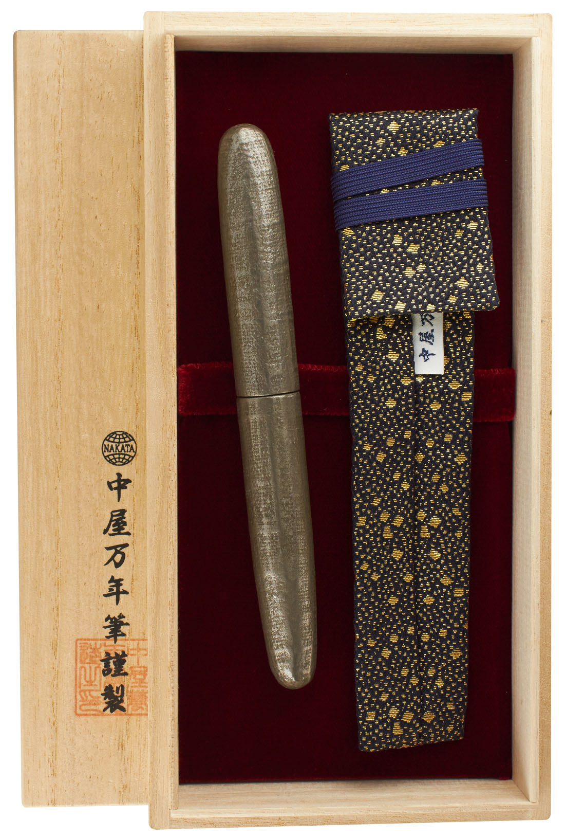 Nakaya Portable Cigar Nuno Kise Silver Tin - nibs.com