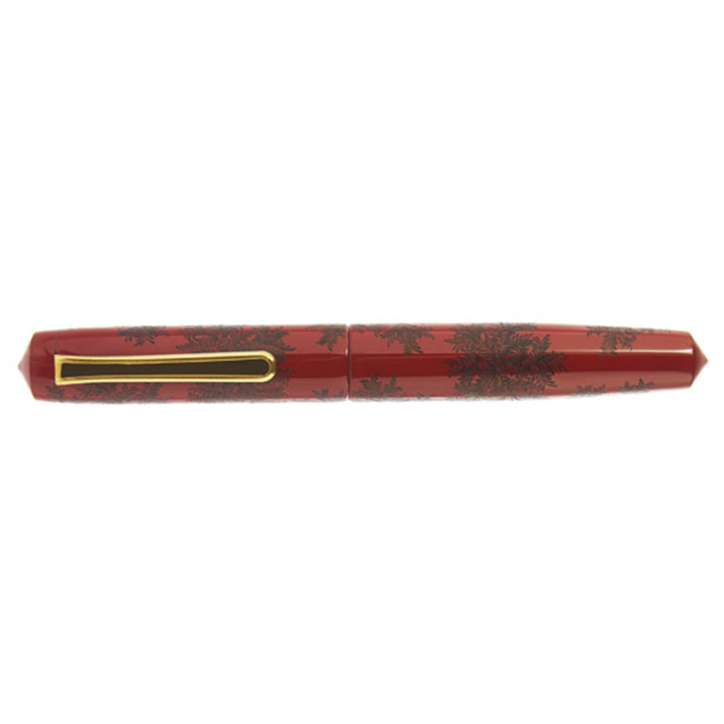 Nakaya Piccolo Writer Shinobu Red Black - nibs.com