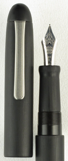 Nakaya Long Writer Matte Black Hairline - nibs.com