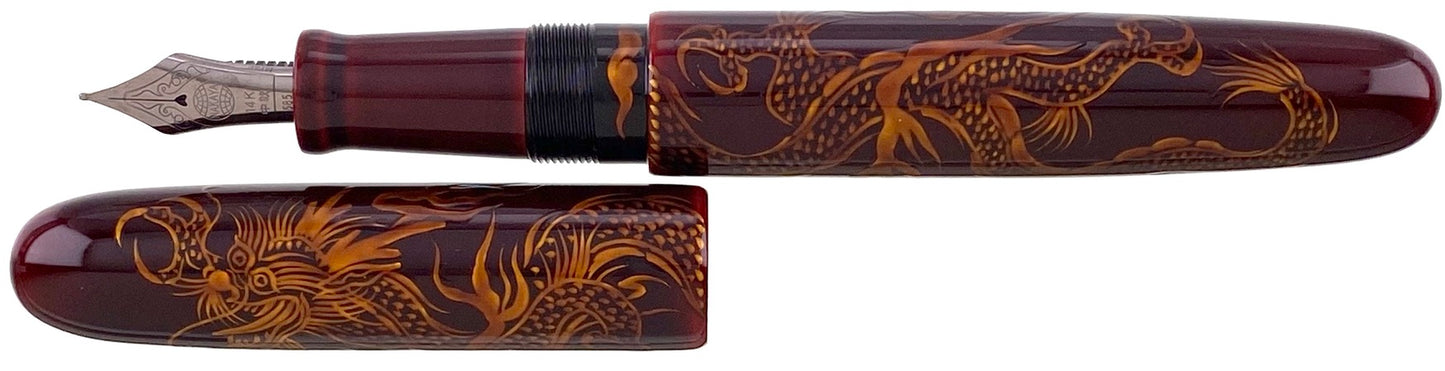 Nakaya 17mm Portable Cigar Ascending Dragon Aka-tamenuri - nibs.com
