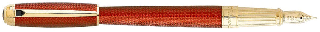 S.T. Dupont Line D Large Firehead Guilloché Amber - nibs.com