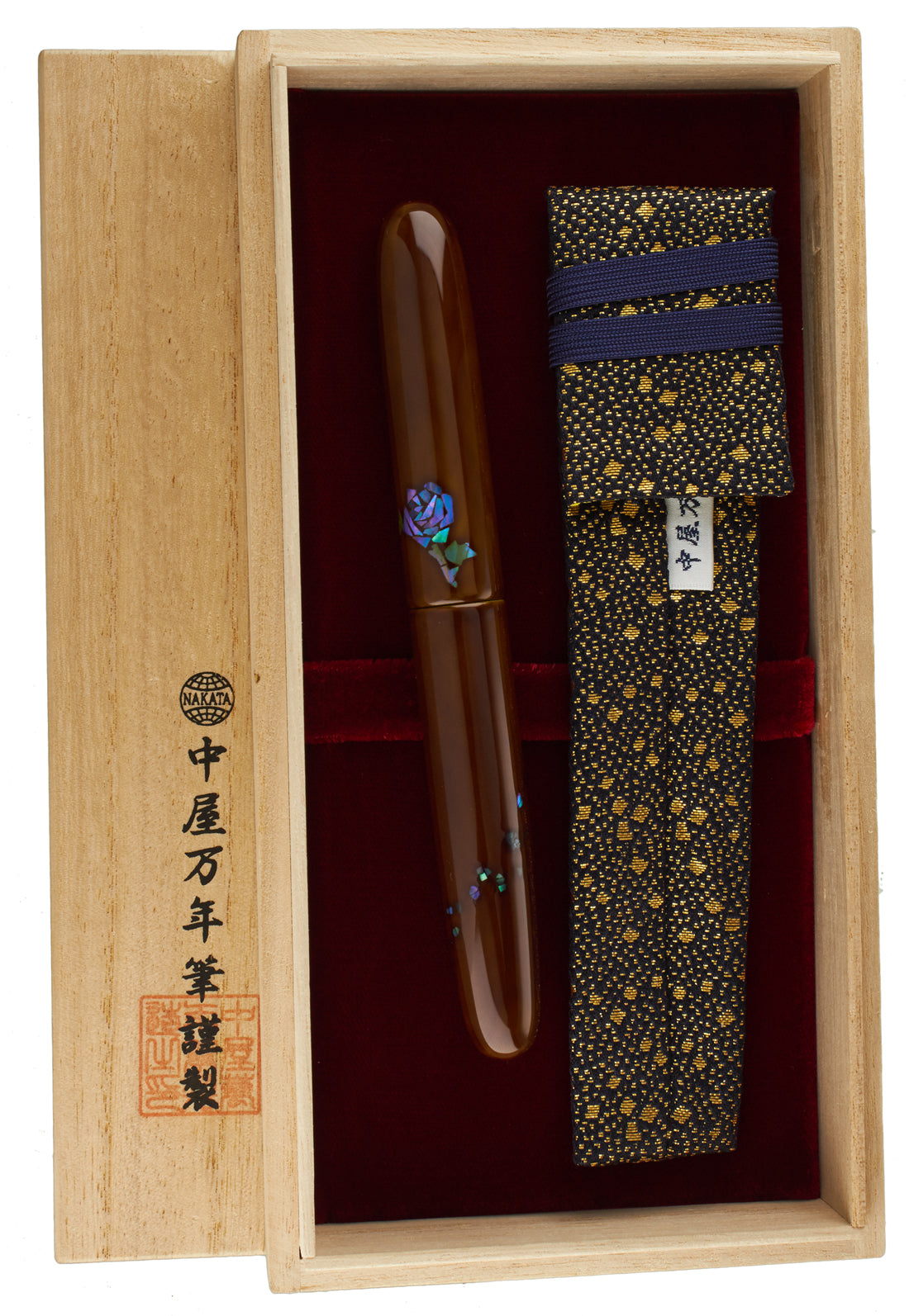 Nakaya 17mm Portable Cigar Blue Rose with Raden - nibs.com