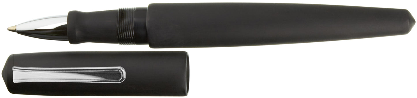 Nakaya Naka-ai Writer Ballpen Matte Black Chrome - nibs.com