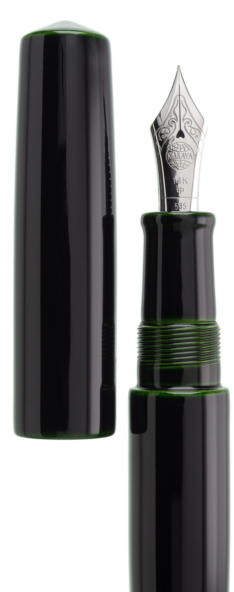 Nakaya Piccolo Cigar Midori-tamenuri - nibs.com