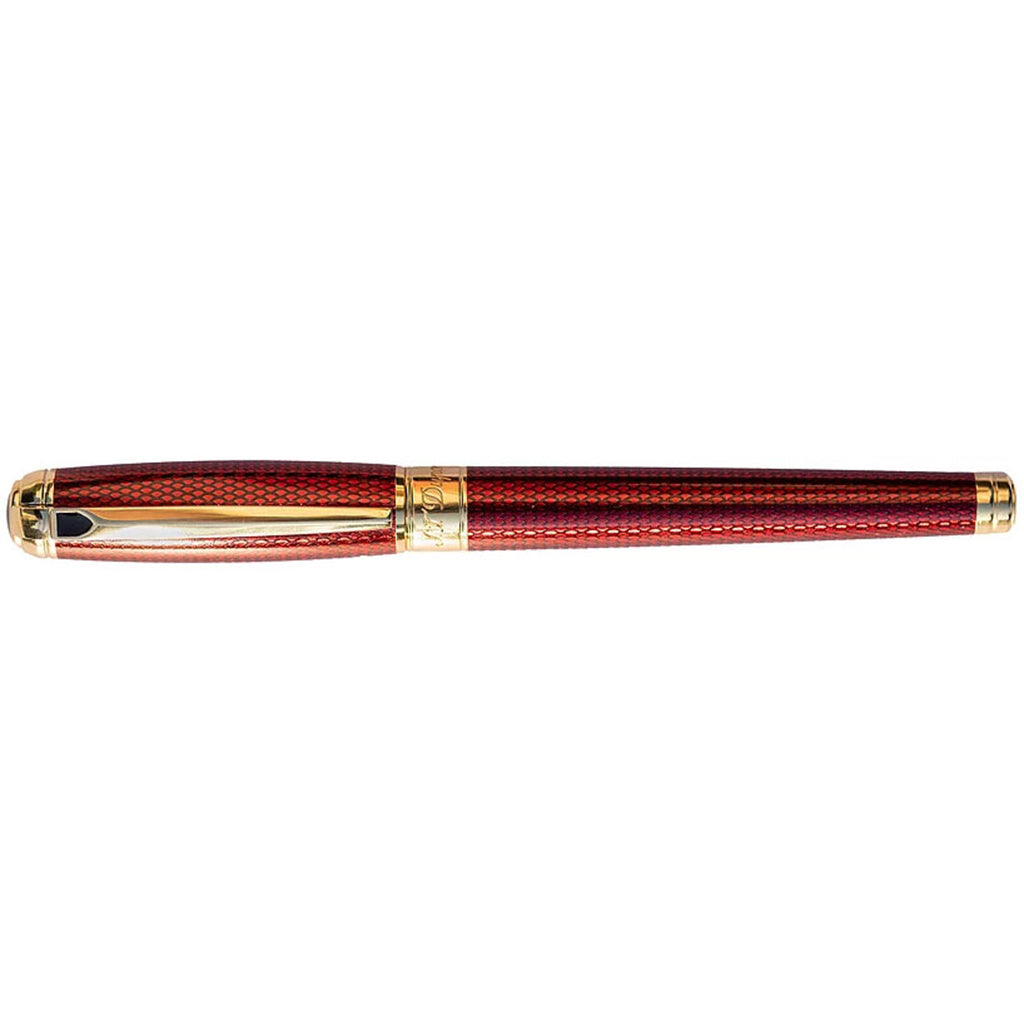 S.T. Dupont Line D Large Diamond Guilloché Ruby - nibs.com