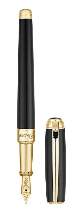 S.T. Dupont Line D Medium Black Gold - nibs.com
