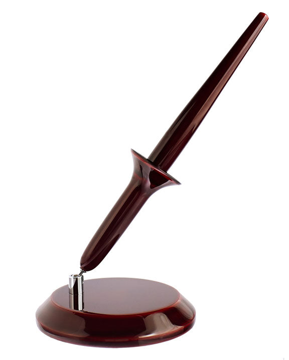 Nakaya Desk Pen Stand Aka-tamenuri - nibs.com