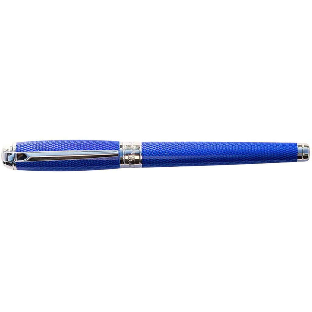 S.T. Dupont Line D Large Diamond Guilloché Sapphire - nibs.com